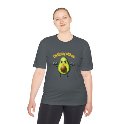Strong Avocado Moisture Wicking Tee, Fitness Shirt