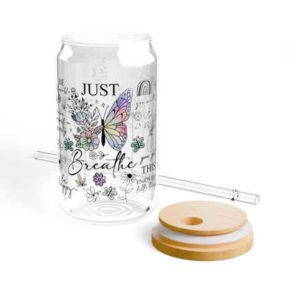 Just Breathe Sipper Glass