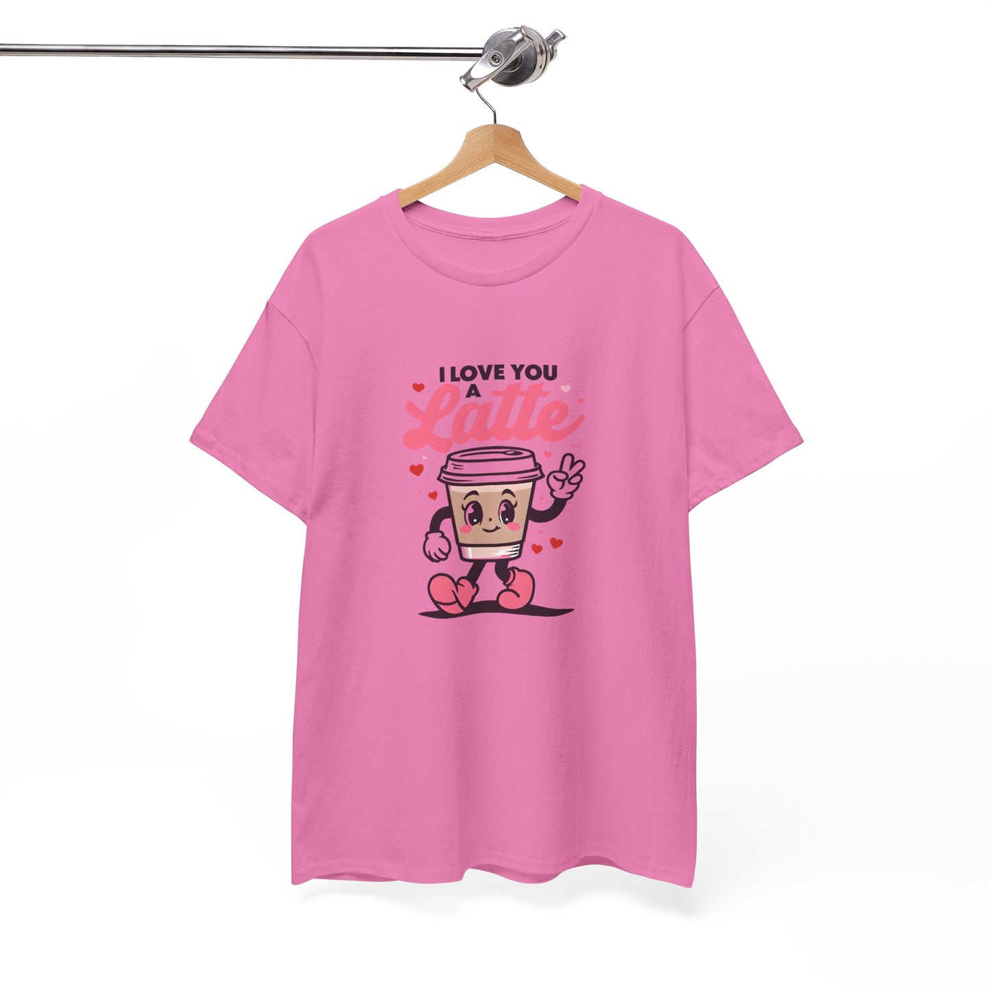 Cute Coffee Lover Tee, I Love You a Latte Shirt