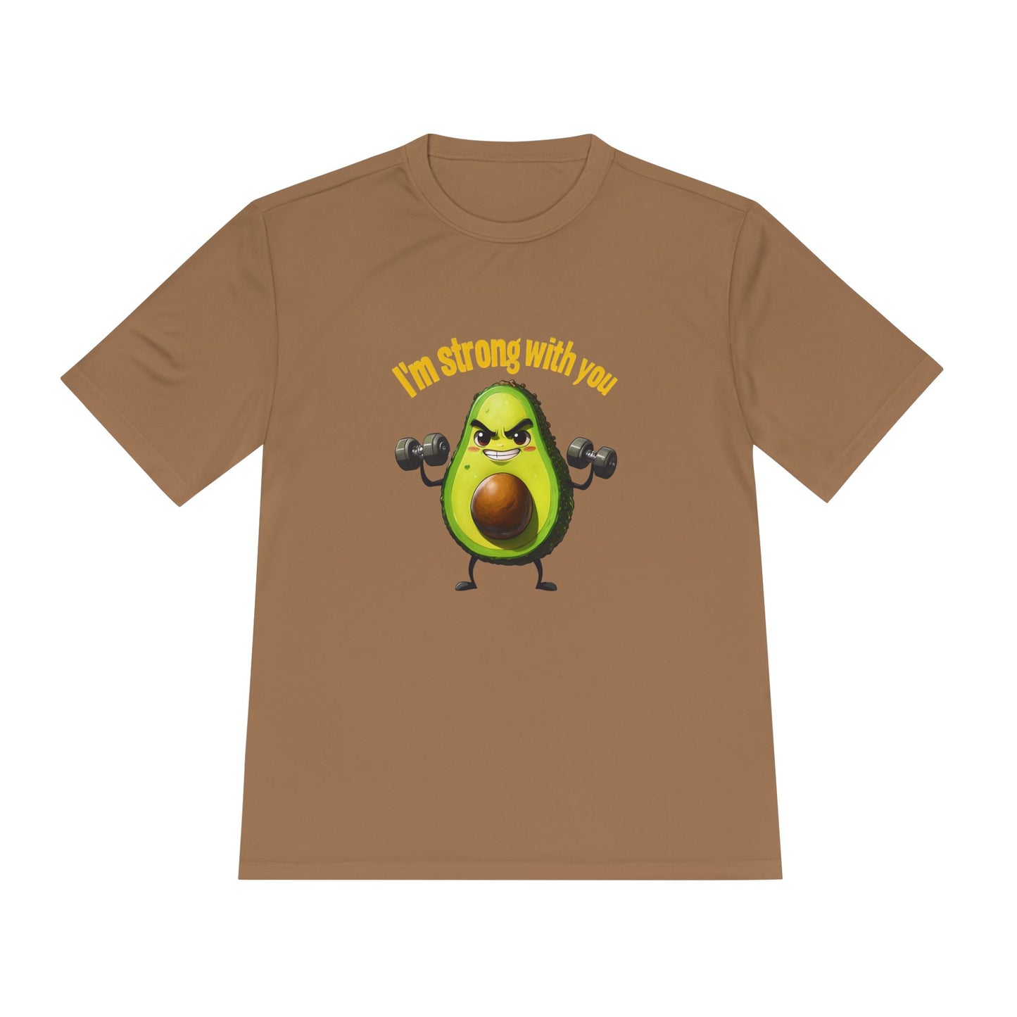 Strong Avocado Moisture Wicking Tee, Fitness Shirt