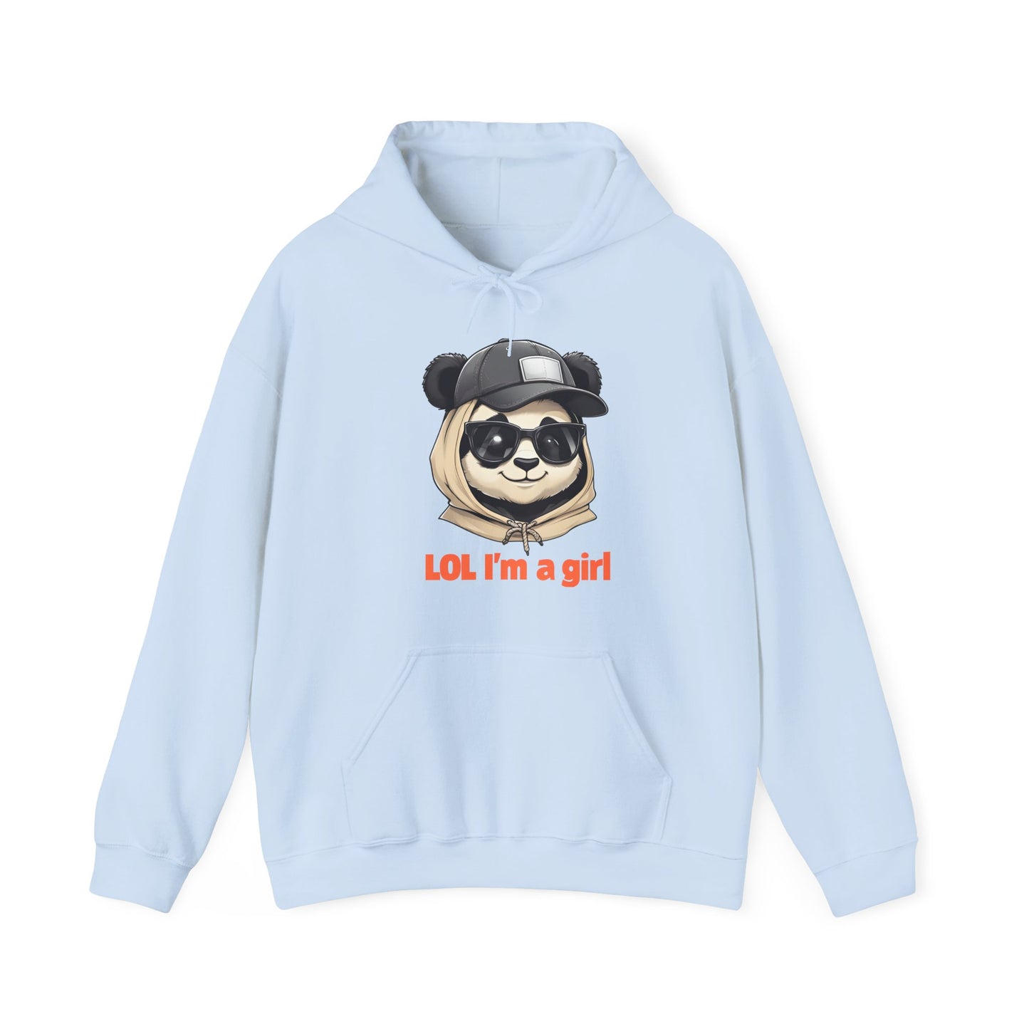 LOL I'm a Girl Panda Hoodie, Cute Sweatshirt