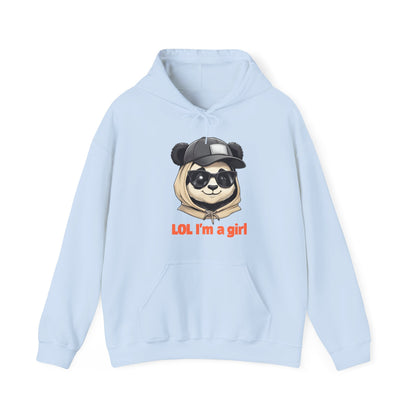 LOL I'm a Girl Panda Hoodie, Cute Sweatshirt