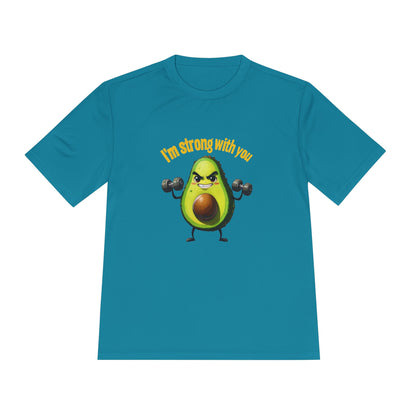 Strong Avocado Moisture Wicking Tee, Fitness Shirt