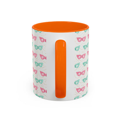 Colorful Glasses Accent Coffee Mug