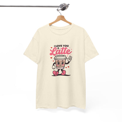 Cute Coffee Lover Tee, I Love You a Latte Shirt