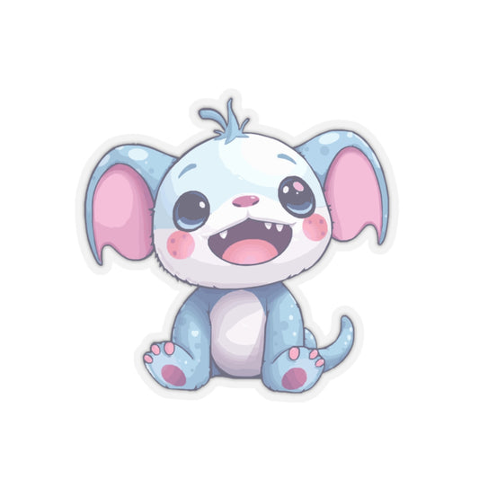 Cute Cartoon Elephant Kiss-Cut Stickers