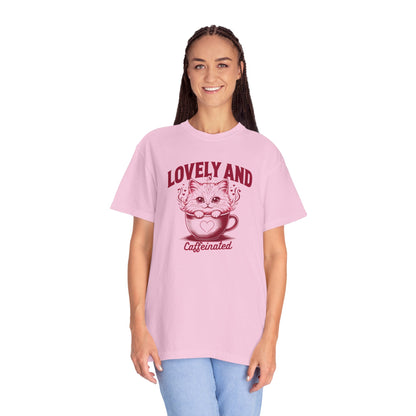 Cute Cat Caffeinated T-Shirt, Funny Cat Shirt