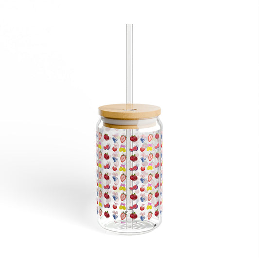 Colorful Fruit Sipper Glass