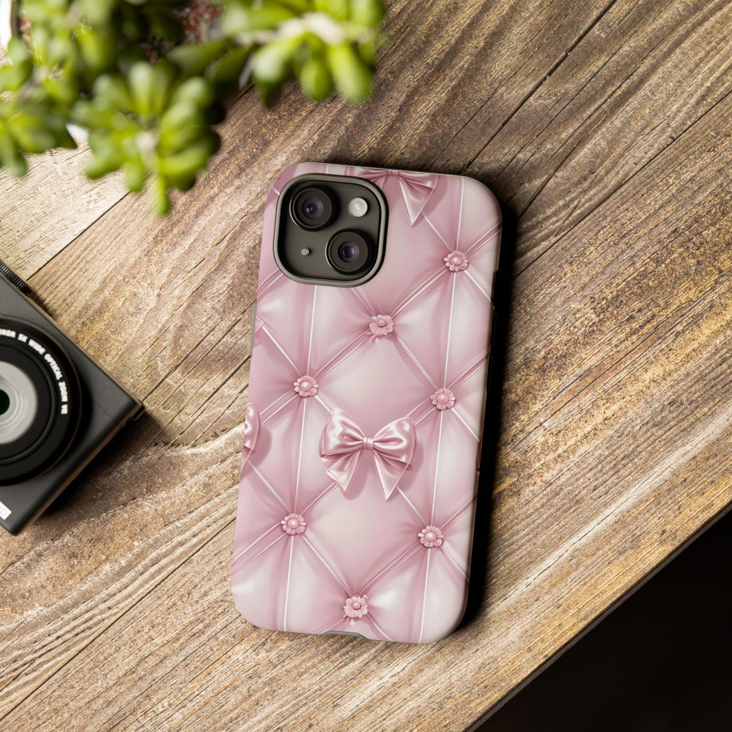 Elegant Pink Bow Phone Case